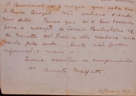 Exposição inédita apresenta cartas perdidas de João Turin com artistas como Anita Malfatti e Victor Brecheret em Paris